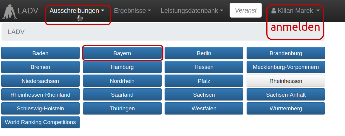 LADV Ausschreibung